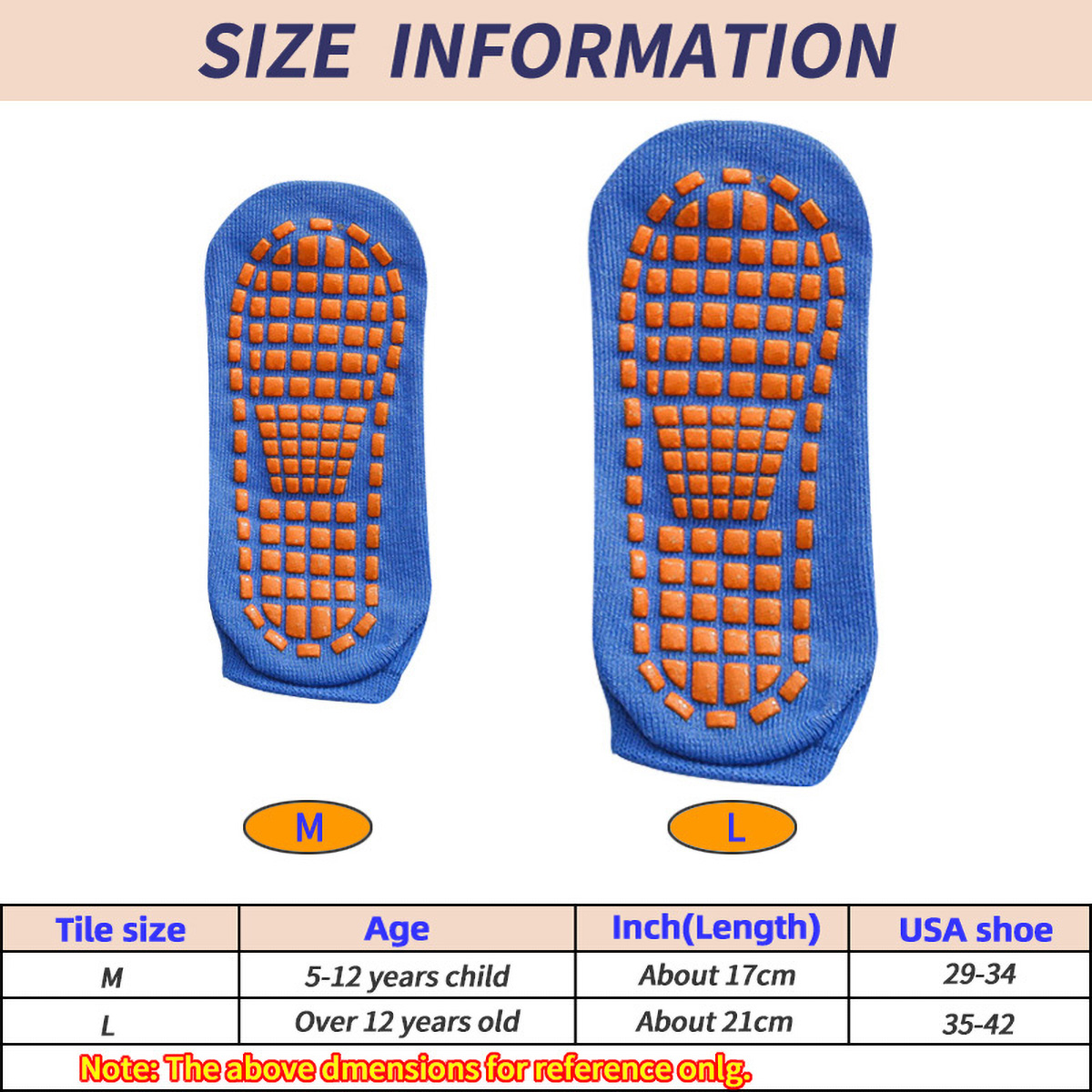 1/4 Pairs Unisex Silicone Non  - Trampoline Park Sock ulasan dan harga