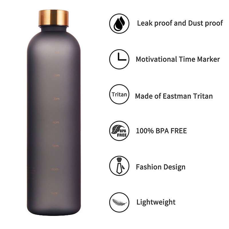 1000ml Bottle With Time Marker - Outdoor Sport Field ulasan dan harga