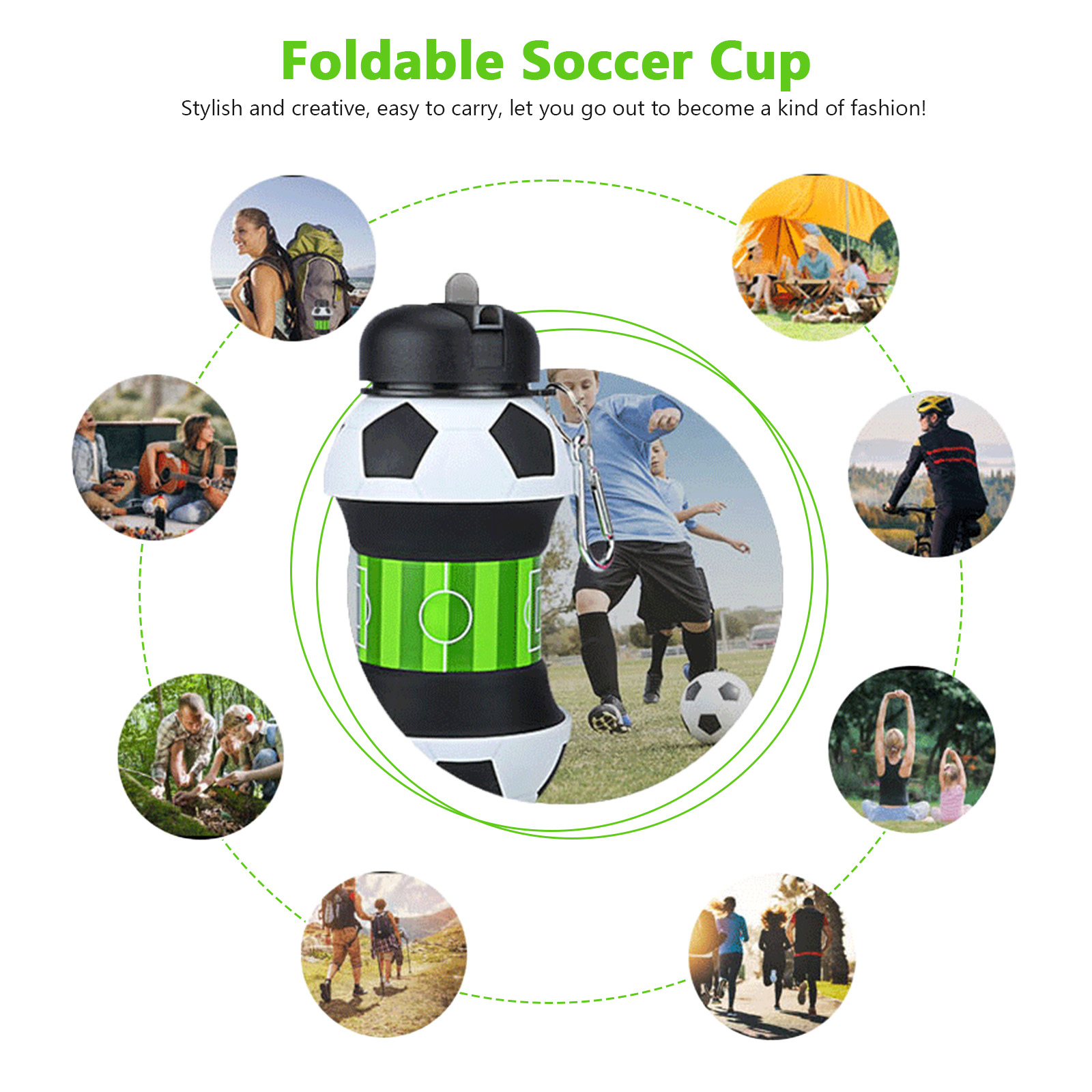 550ml Foldable Football Water  - Outdoor Sport Field ulasan dan harga